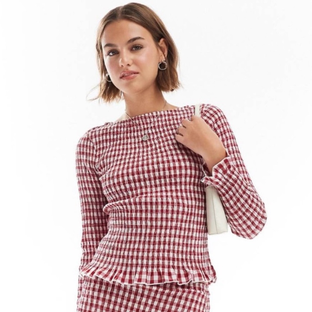 ISO Red Gingham Top